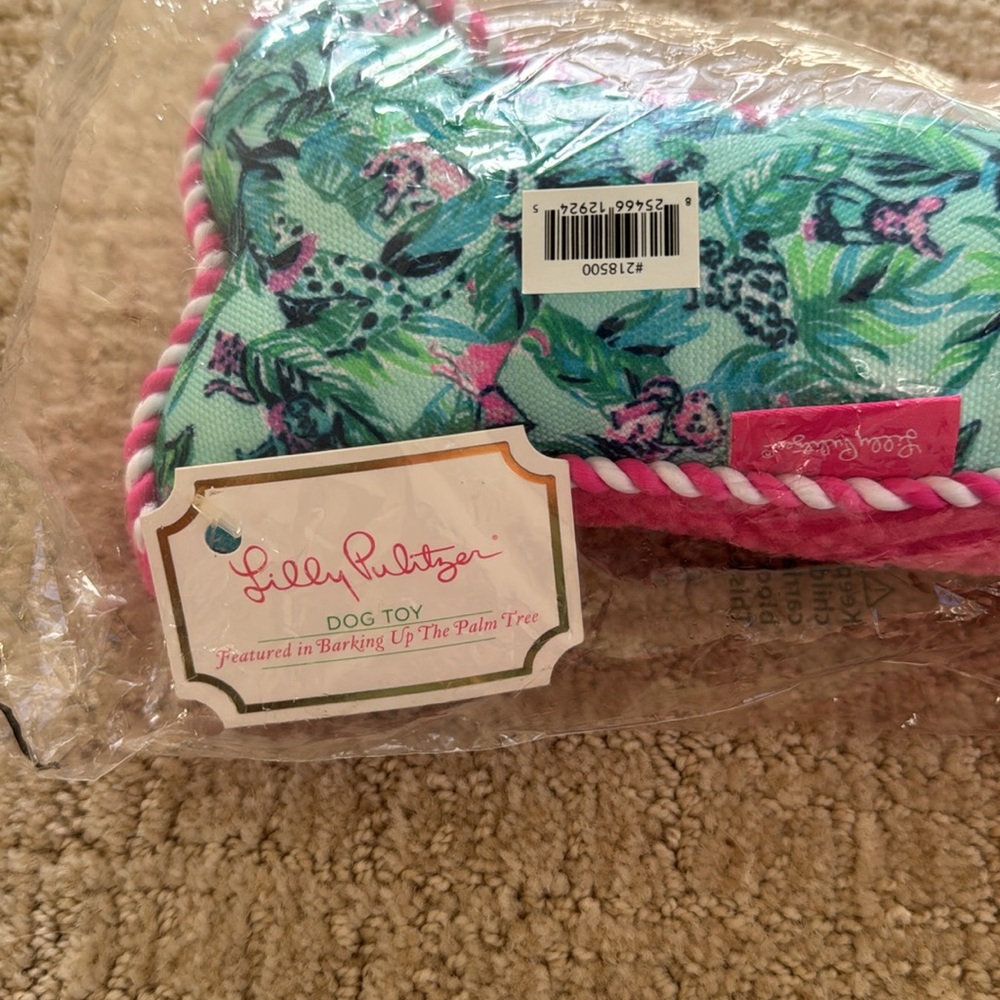 Lilly Pulitzer Barking up the Palm Tree Dog Toy - Picture 3 of 3